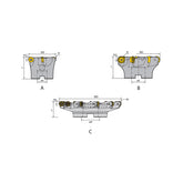 Face milling FMR02 FMR02-050/052/063/080/100/-A22-RC12/RC16/RC20-05C/06C/04/07C/05C(FB) - Makotools Industrial Supply Tools for Metal Cutting
